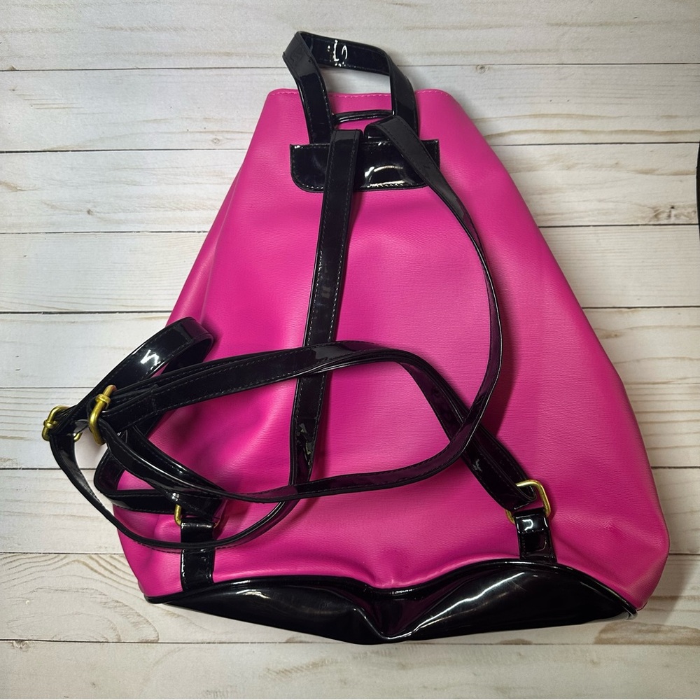 Juicy Couture Vibrant Pink Drawstring Backpack - Picture 2 of 6